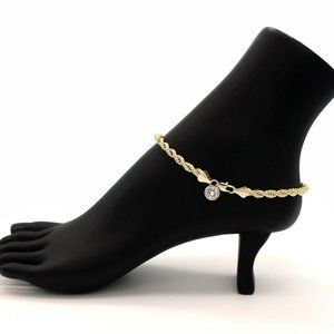 5mm Italian Ladies 14k Anklet Bracelet